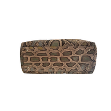 Load image into Gallery viewer, Gucci Brown Python Leather Bamboo Shopper Tote
