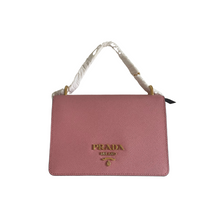 Load image into Gallery viewer, Prada Chain Flap Bag Saffiano Leather Small - Pink