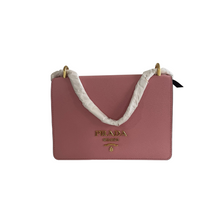 Load image into Gallery viewer, Prada Chain Flap Bag Saffiano Leather Small - Pink