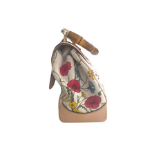 Load image into Gallery viewer, Gucci Limited Edition Leather & Floral Print Canvas with Bamboo Handle