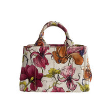 Load image into Gallery viewer, Prada Canapa Canvas Floral Satchel