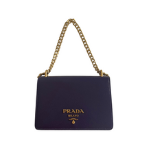 Load image into Gallery viewer, Prada Chain Flap Bag Saffiano Leather Small - Purple