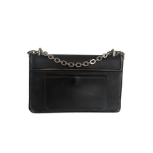 Load image into Gallery viewer, Prada Distressed Black Lock Flap Chain Shoulder Bag