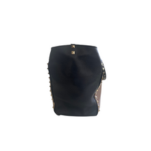 Load image into Gallery viewer, Valentino Vitello Medium Rockstud Tote Brown & Black