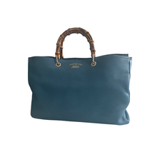 Load image into Gallery viewer, Gucci Pebbled Calfskin Large Bamboo Shopper Tote
