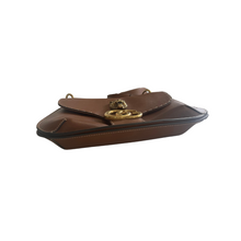 Load image into Gallery viewer, Gucci Calfskin GG Marmont Flap Shoulder Bag Brown