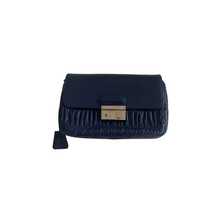 Load image into Gallery viewer, Prada Blue Nappa Gaufre Sound Chain Flap Bag