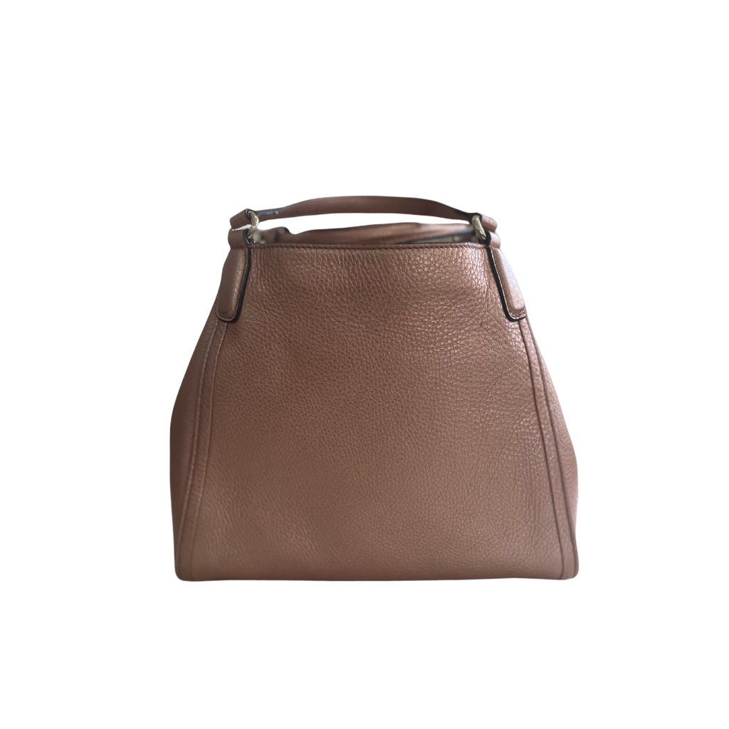 Gucci Rose Gold Metallic Pebbled Leather Soho Shoulder Bag – JB