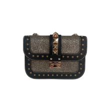Load image into Gallery viewer, Valentino Rockstud Lock Small Bead Embellished Leather Shoulder Bag
