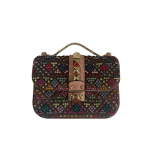 Load image into Gallery viewer, Valentino Crystal Embellished Small Glam Lock Rockstud Flap Multicolor

