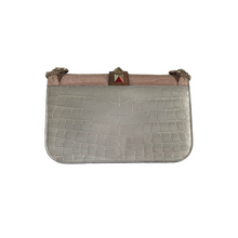 Load image into Gallery viewer, Valentino Colorblock Crocodile Rockstud Glam Lock Medium Shoulder Bag
