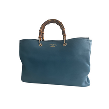 Load image into Gallery viewer, Gucci Pebbled Calfskin Large Bamboo Shopper Tote

