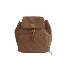 Load image into Gallery viewer, Chanel Beige Quilted Caviar Leather Business Affinity Backpack

