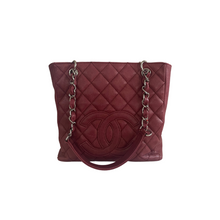 Load image into Gallery viewer, Chanel Caviar Quilted Grand Shopping Tote GST Burgundy
