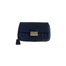 Load image into Gallery viewer, Prada Blue Nappa Gaufre Sound Chain Flap Bag
